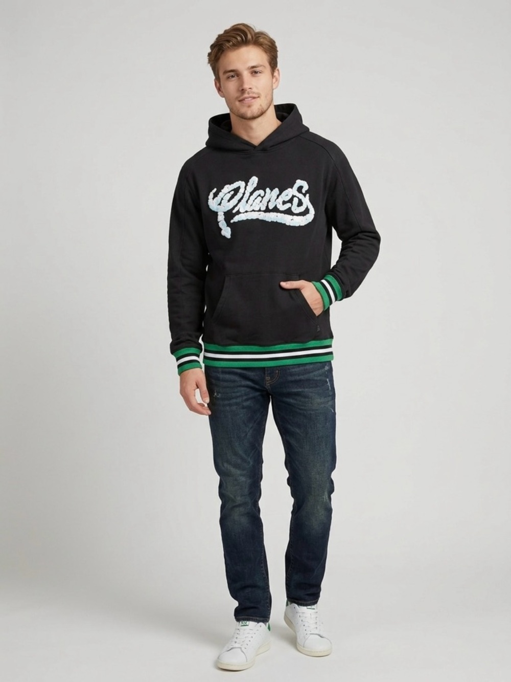 Paper Planes Hoodie Black Green "Greatness Is A Process" Jay-Z Roc Nation Mens L